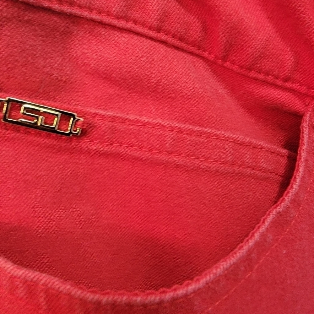 St John Sport Red Jeans Size 10 - Picture 3 of 13